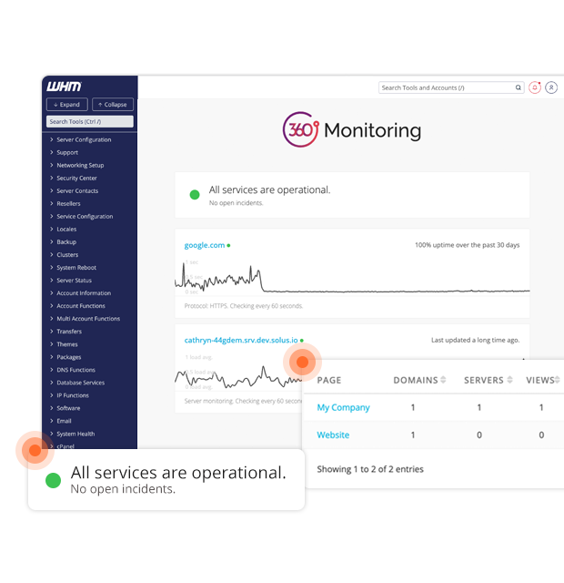 Status Page for Server Monitoring