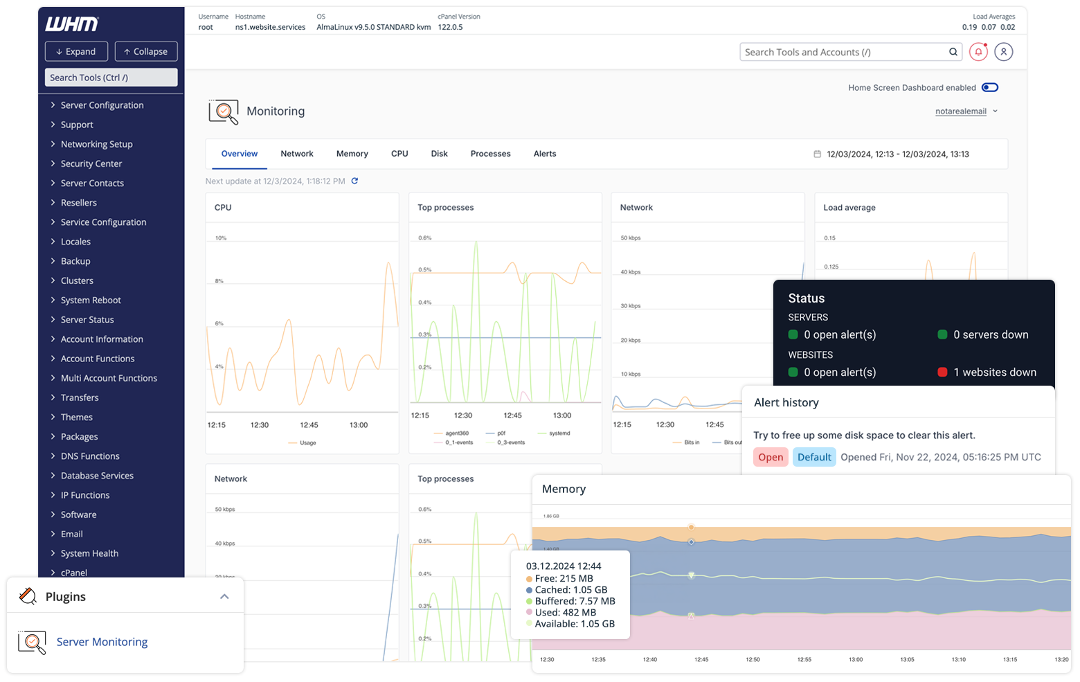 360Monitoring WHM Product Overview