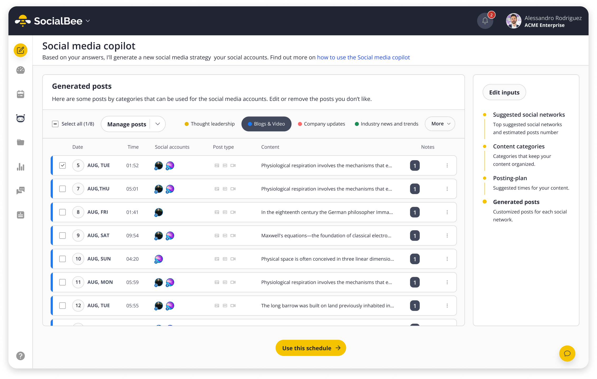 SocialBee Scheduler