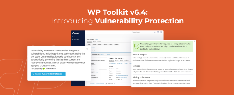 Introducing WP Toolkit v6.4: Vulnerability Protection with Patchstack.